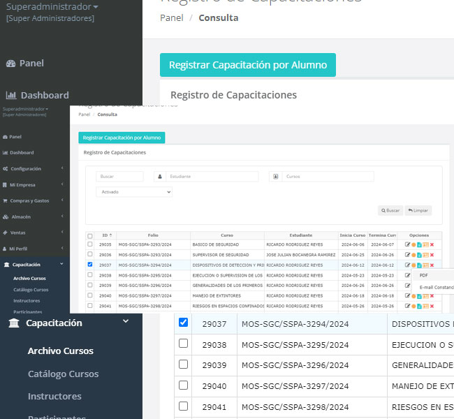 Aplciación Web ERP